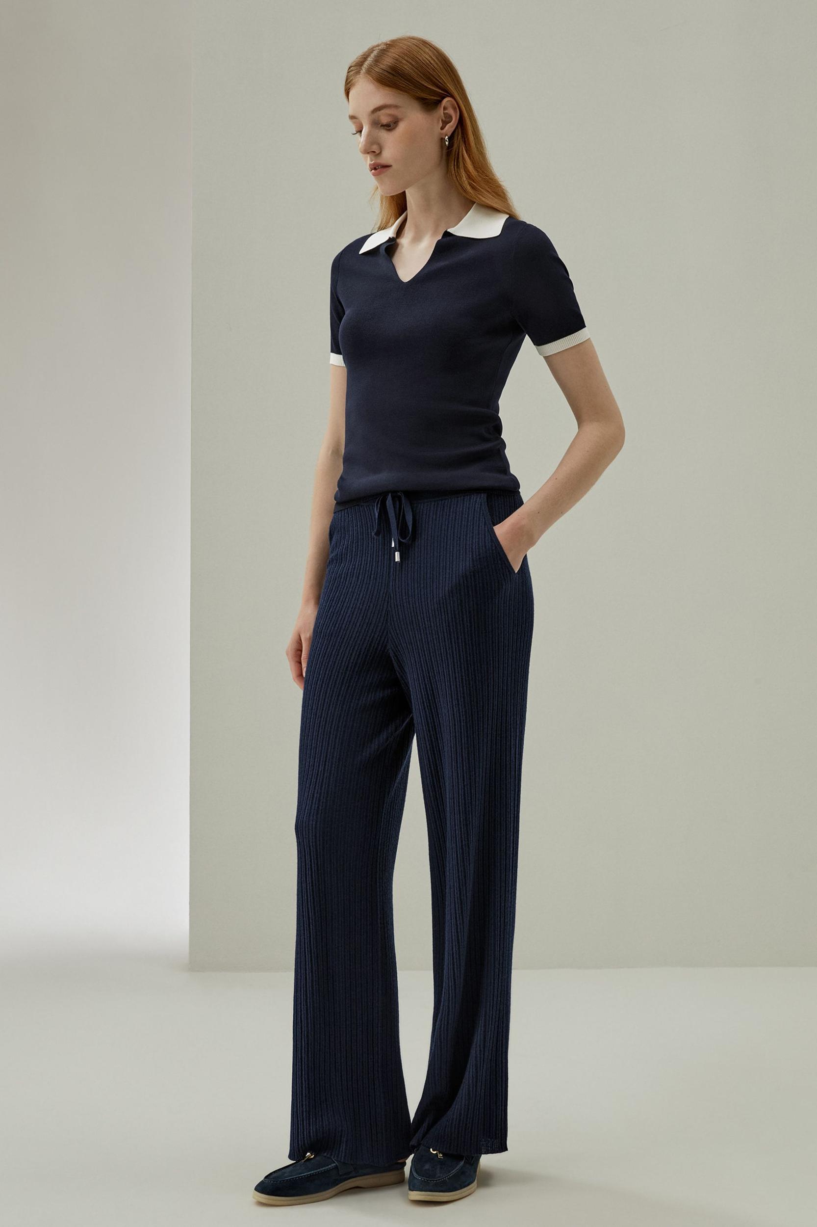 Timeless Mei Silk Knit Polo Product Image