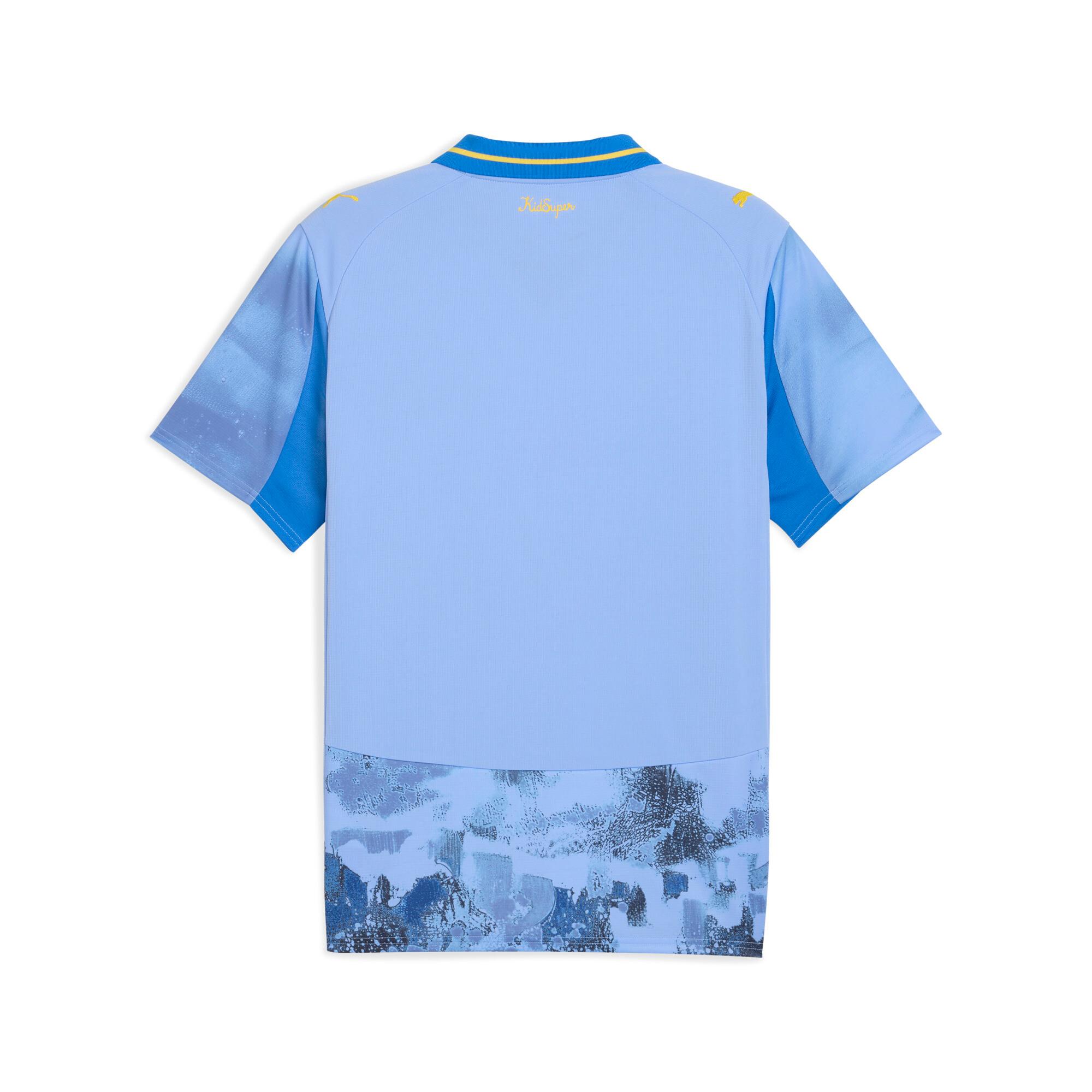 PUMA Mens Lamelo Ball PUMA MB.04 Low Alien Skin - Mens Shoes Light Blue/Blue/Pink Product Image