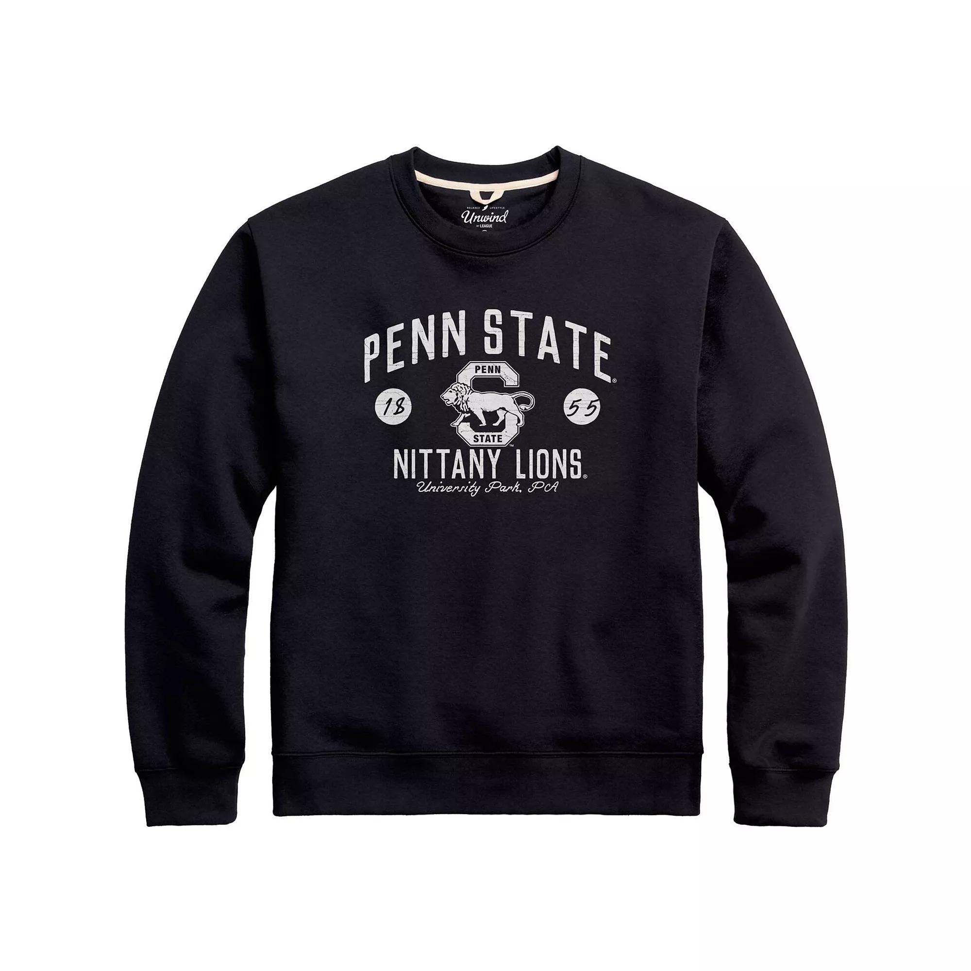 Men's League Collegiate Wear Navy Penn State Nittany Lions Bendy Arch Essential Pullover Sweatshirt,  Product Image