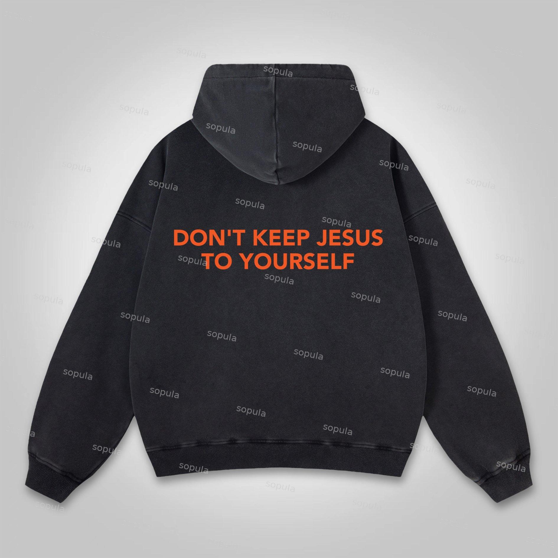 Sopula Jesus Passport Graphic Washed Hoodie Product Image