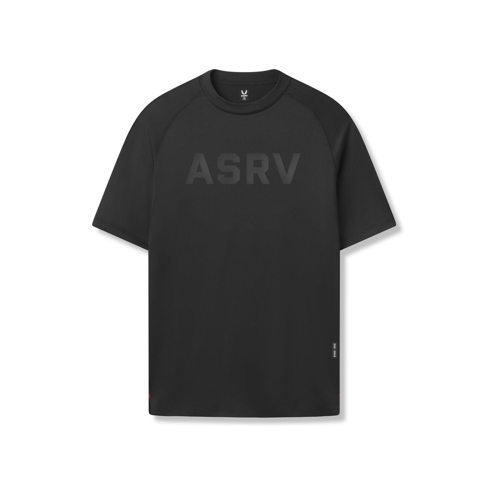 0918. AeroSilver® Fitted Tee - Black "OTWR" Product Image