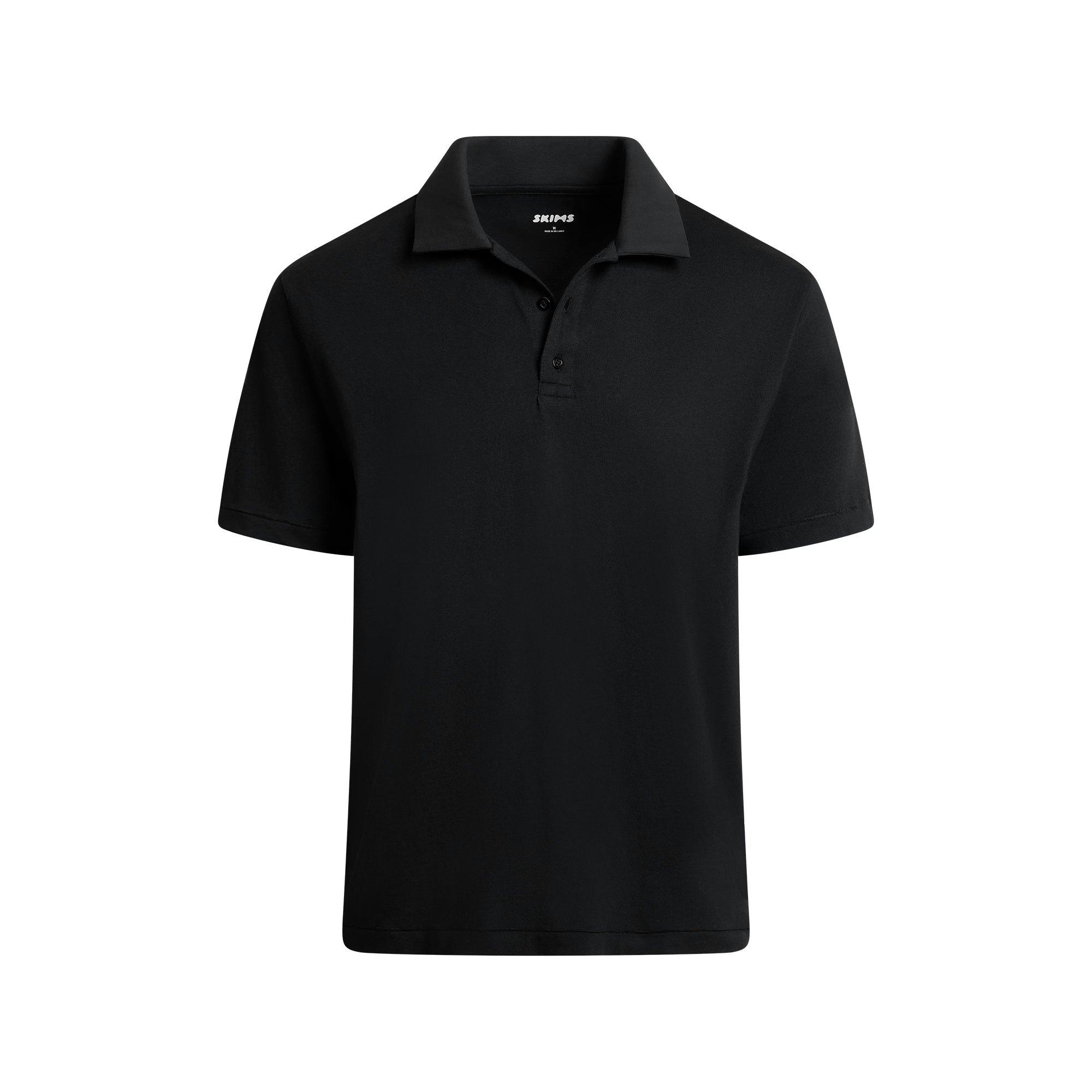 SKIMS COTTON MENS RELAXED POLO | ONYX Product Image