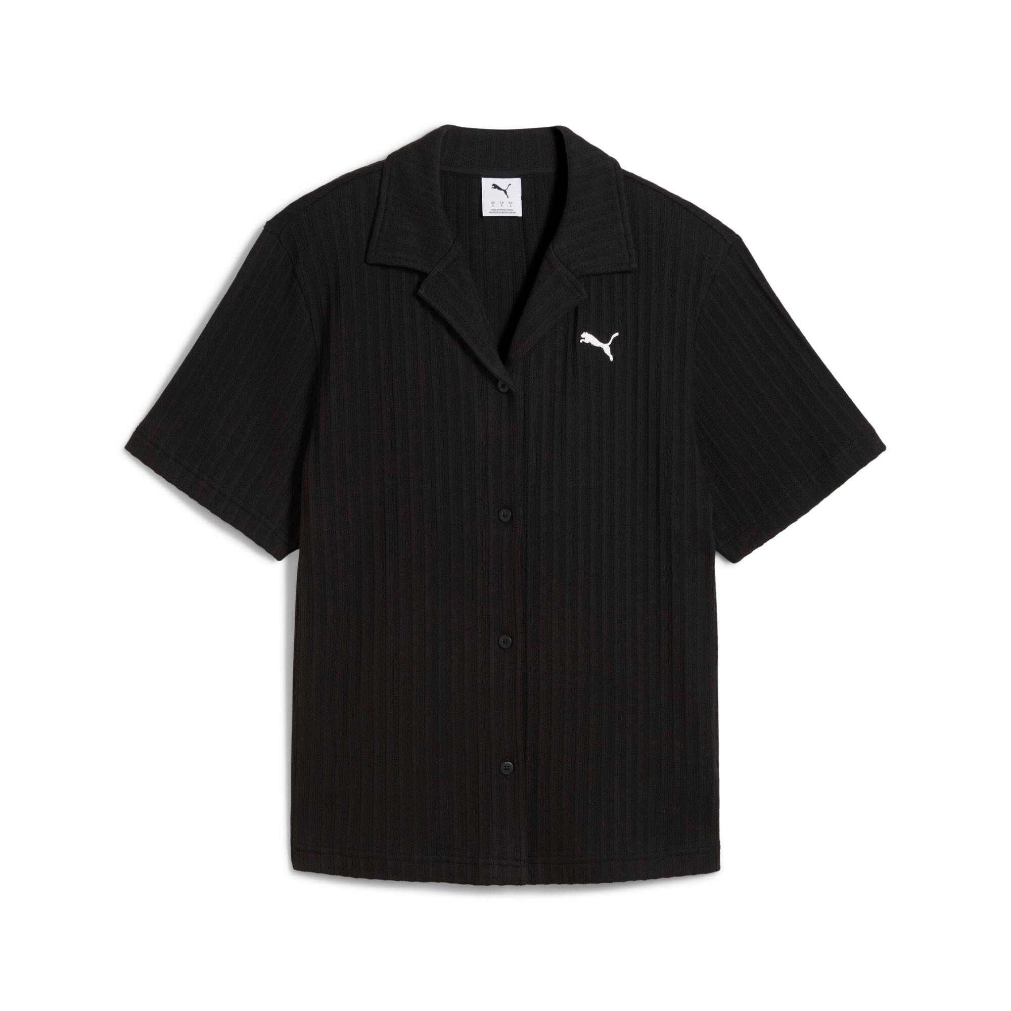 PUMA WARDROBE ESSENTIALS Women's Pointelle Shirt Product Image