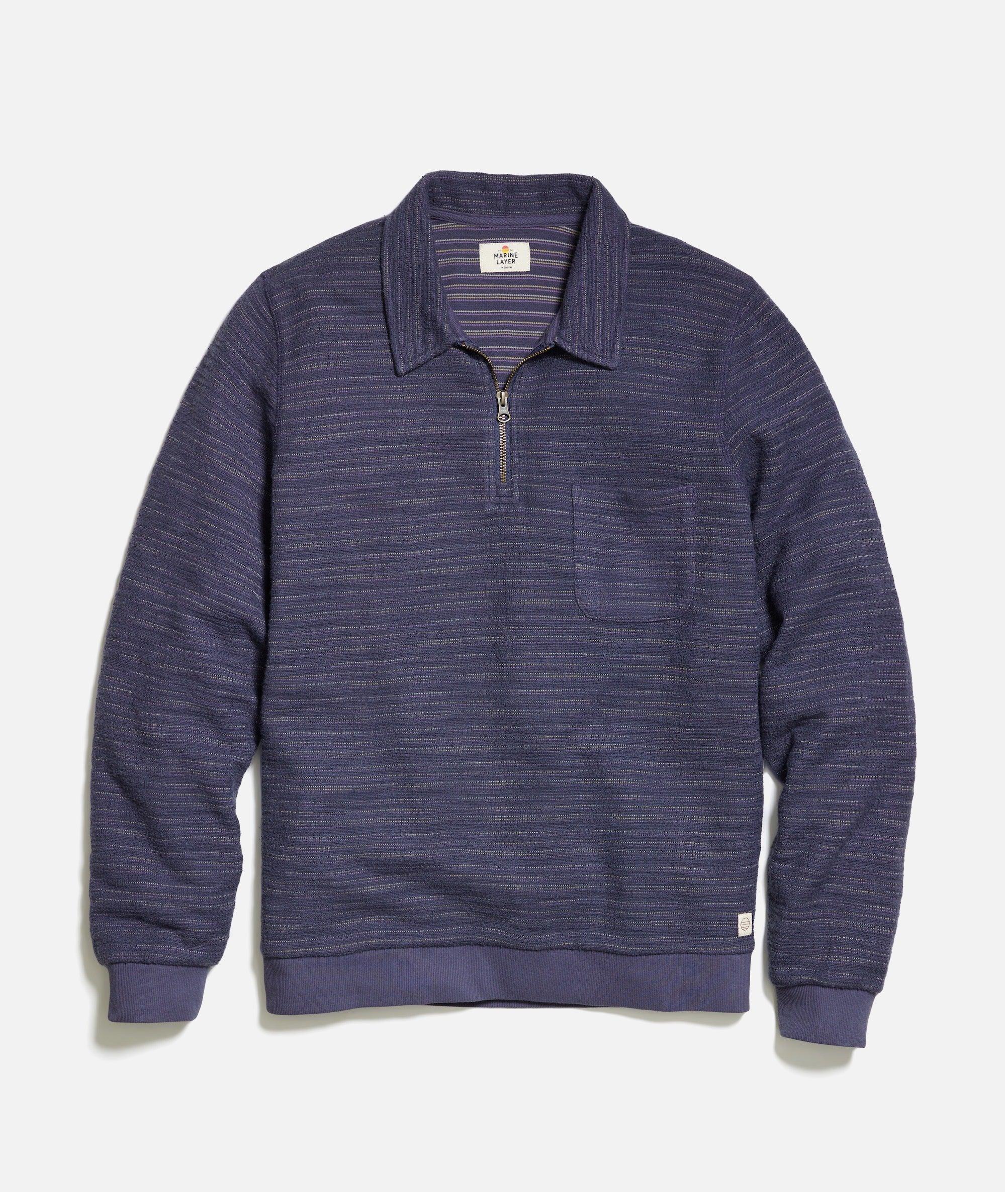 Textured Stripe Quarter Zip Product Image