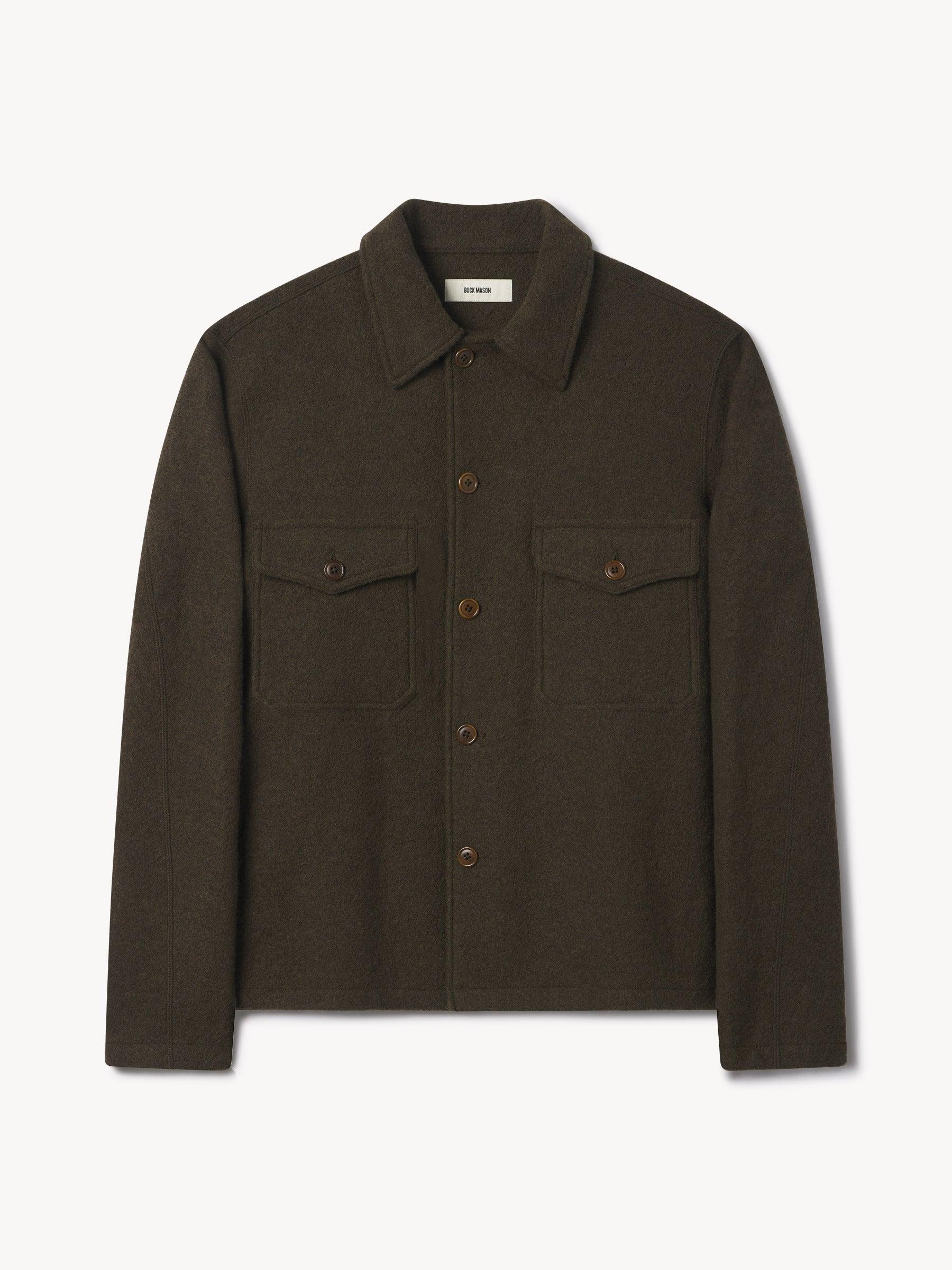 Marled River Rock Felted Wool Field Shirt Product Image