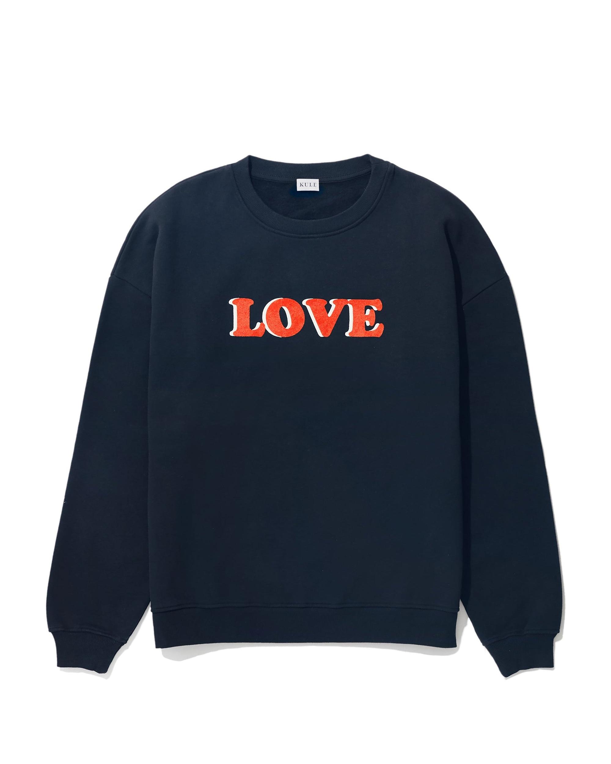 The Oversized LOVE Sweatshirt - Navy Female Product Image