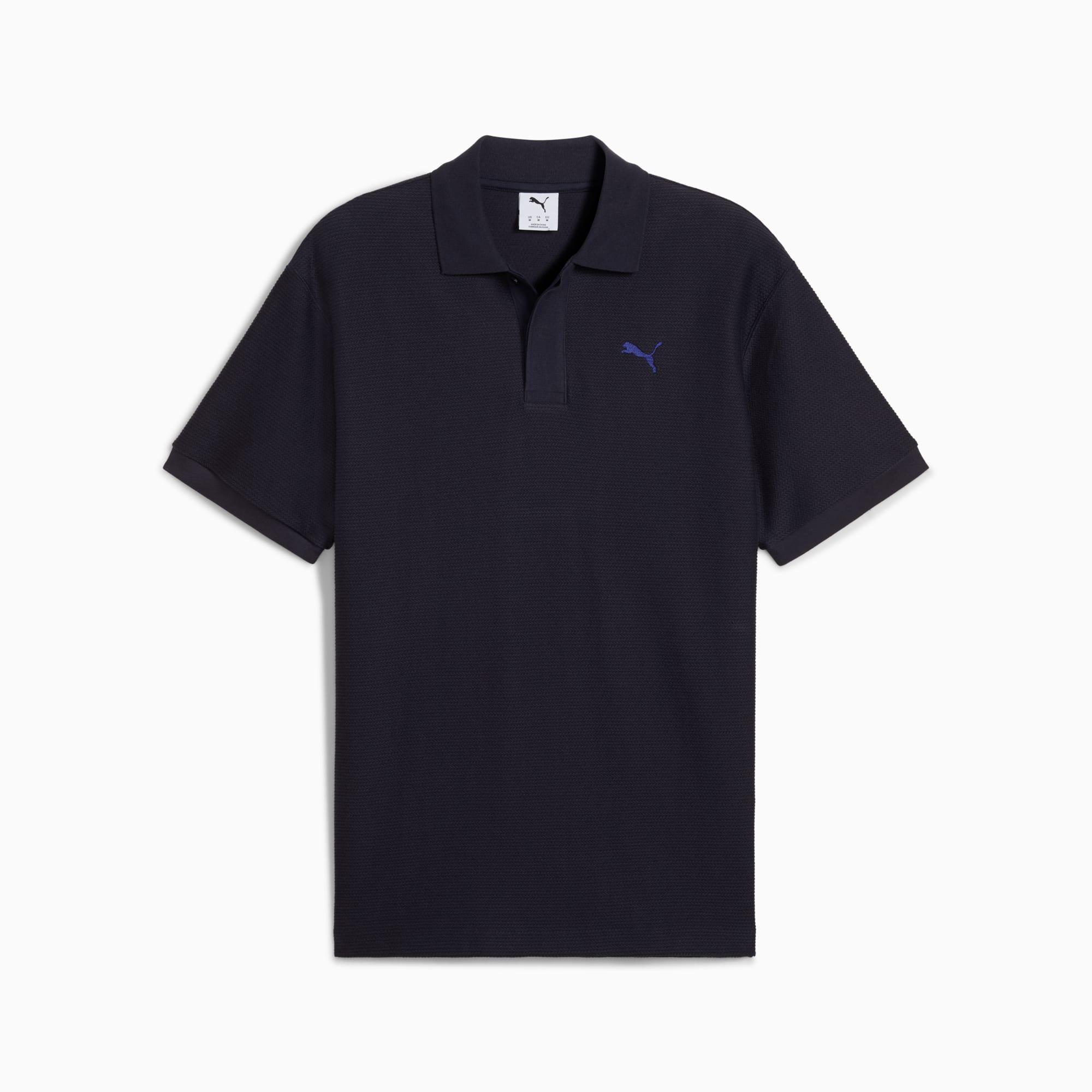 PREMIUM ESSENTIALS Men's Relaxed Jacquard Polo Product Image