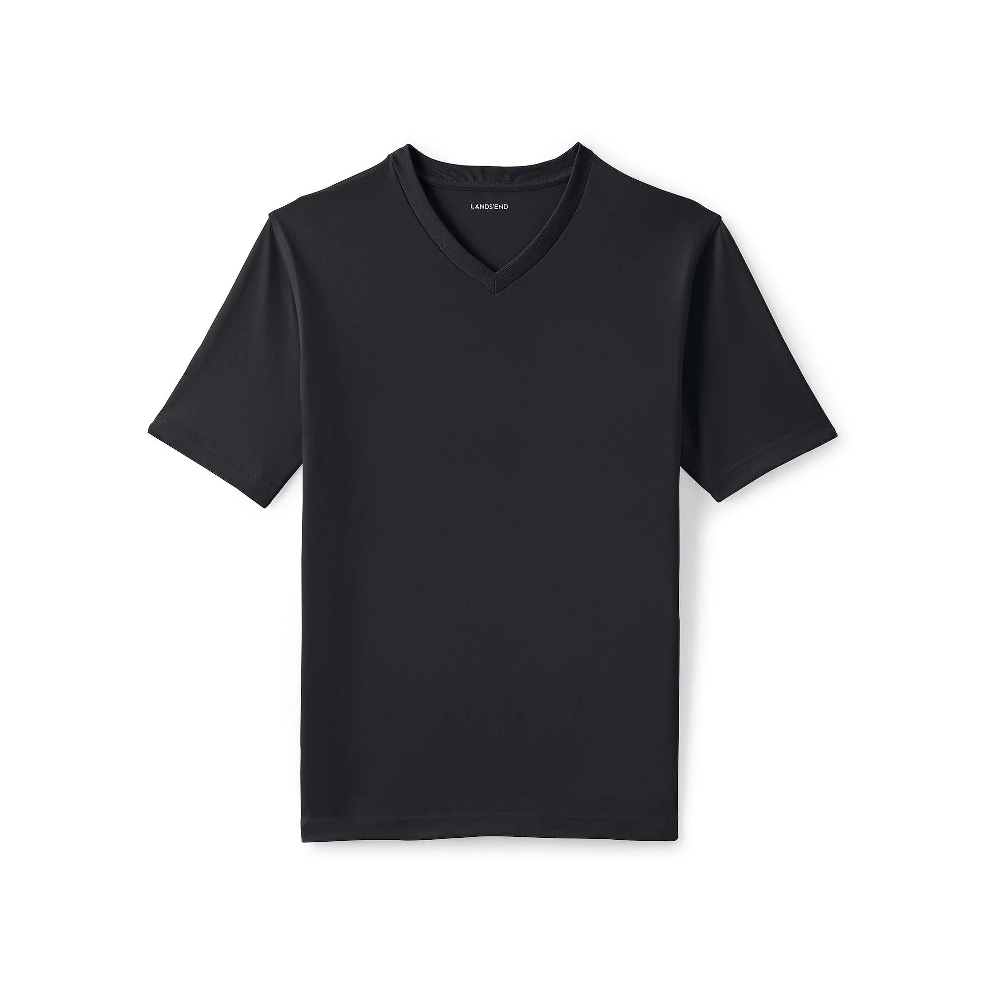 Men's Lands' End Super-T V-Neck Tee,  Product Image