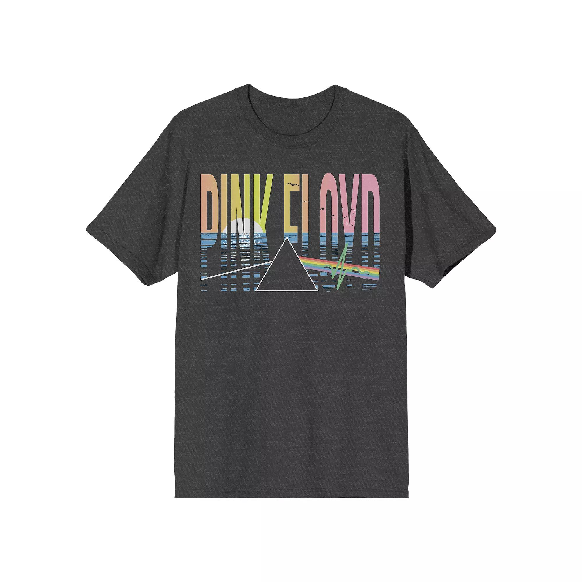 Men's Pink Floyd Sea Design Logo Tee, Size: Small, Gray Product Image