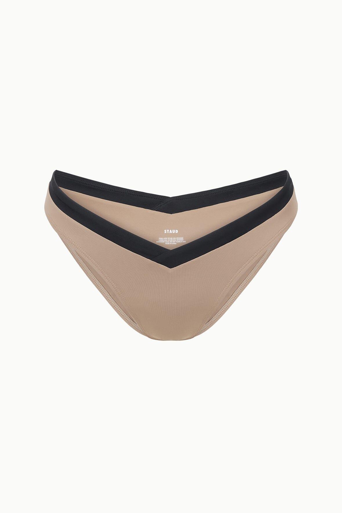 GWEN BIKINI BOTTOM | TAUPE BLACK Product Image