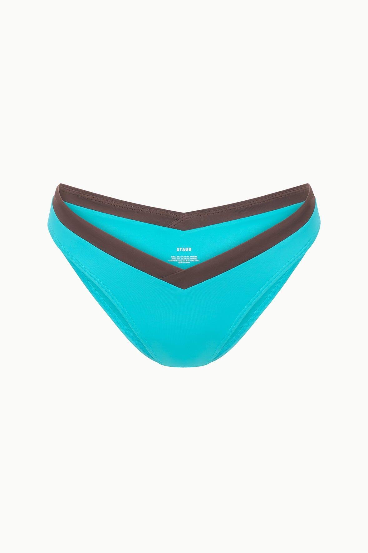 GWEN BIKINI BOTTOM | TEAL DARK CHOCOLATE Product Image