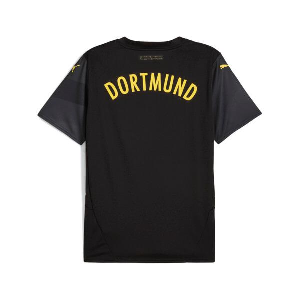 PUMA Borussia Dortmund 24/25 Men's Replica Away Soccer Jersey in Black/Faster Yellow Product Image