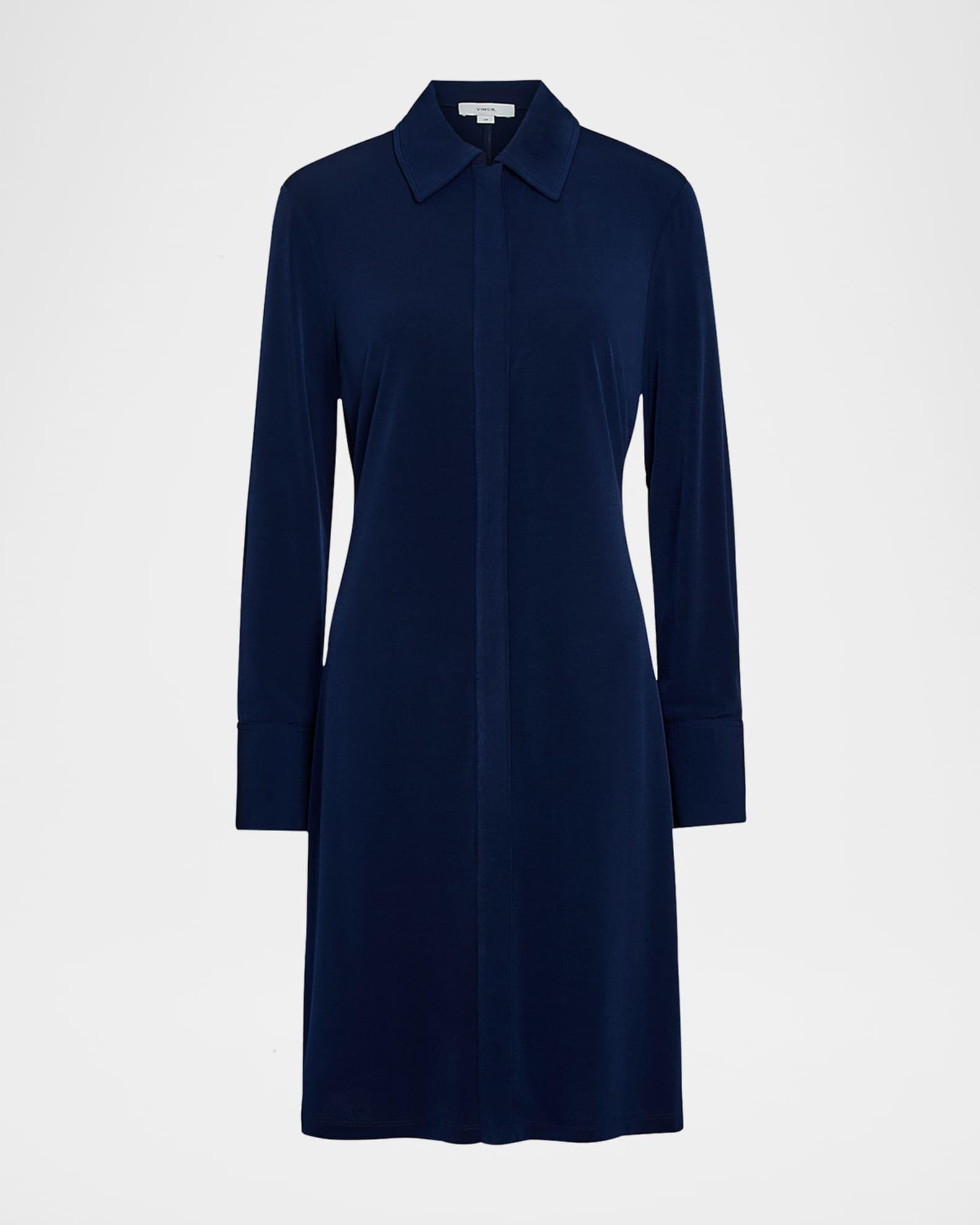 Long-Sleeve Polo Shirtdress Product Image