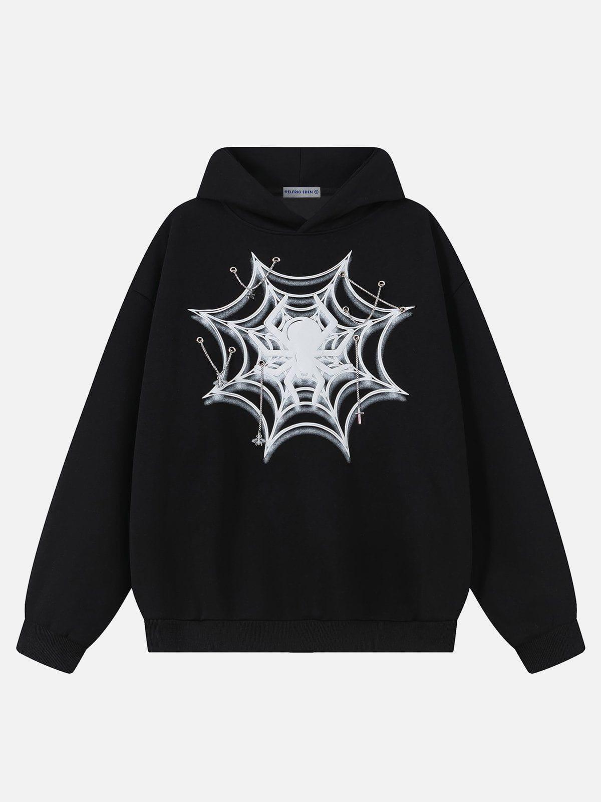 Aelfric Eden Spider Web Print Hoodie Product Image