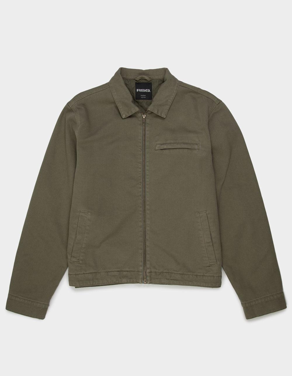 RSQ Mens Twill Workwear Jacket - OLIVE Product Image