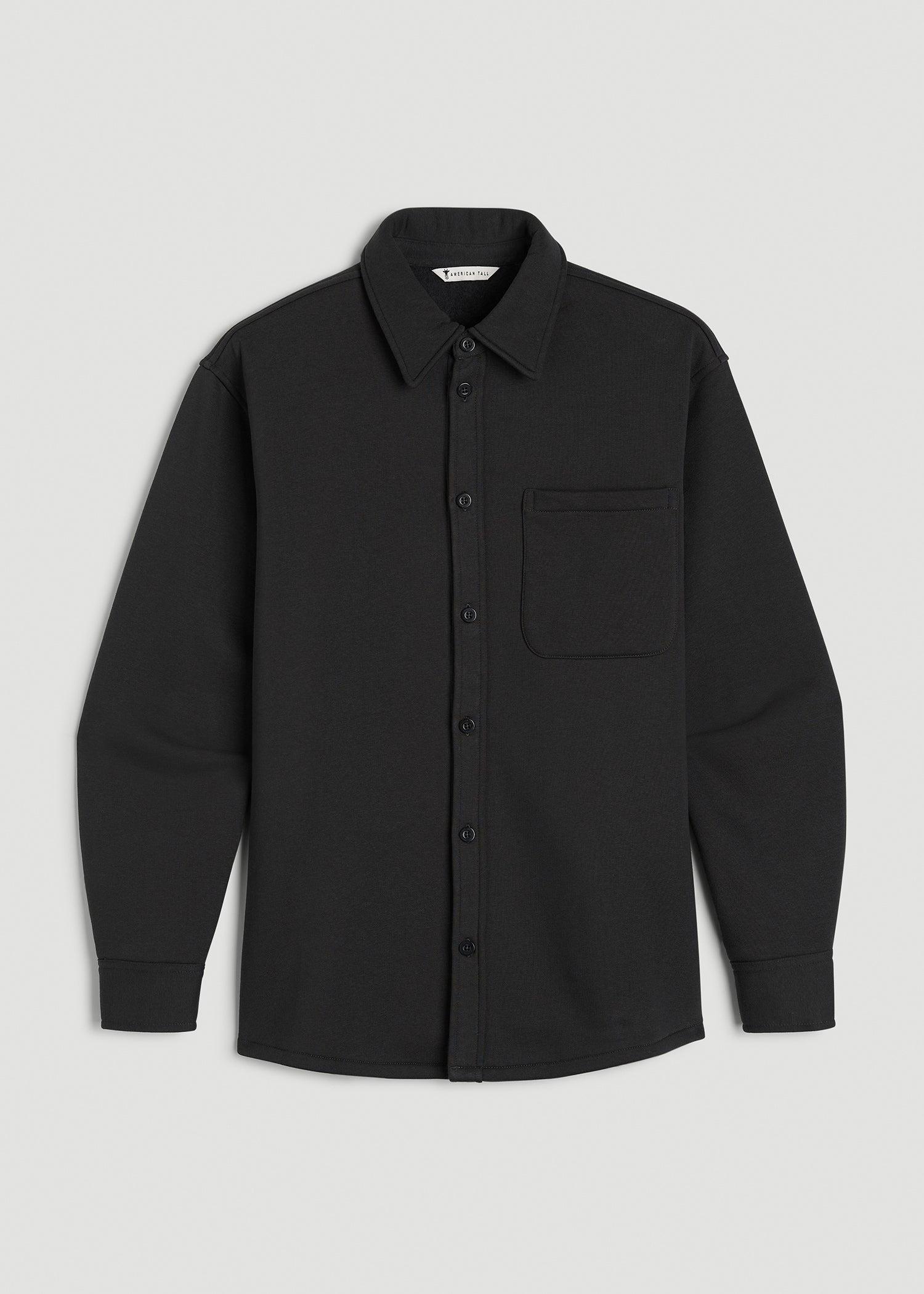 Wearever 2.0 Fleece Shacket for Tall Women in Graphite Black Female Product Image