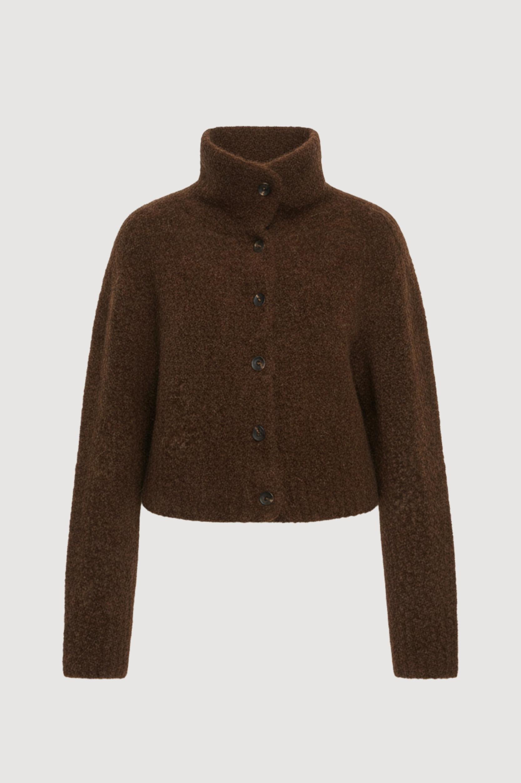 Sacha Fuzzy Alpaca-Wool Cardigan Product Image