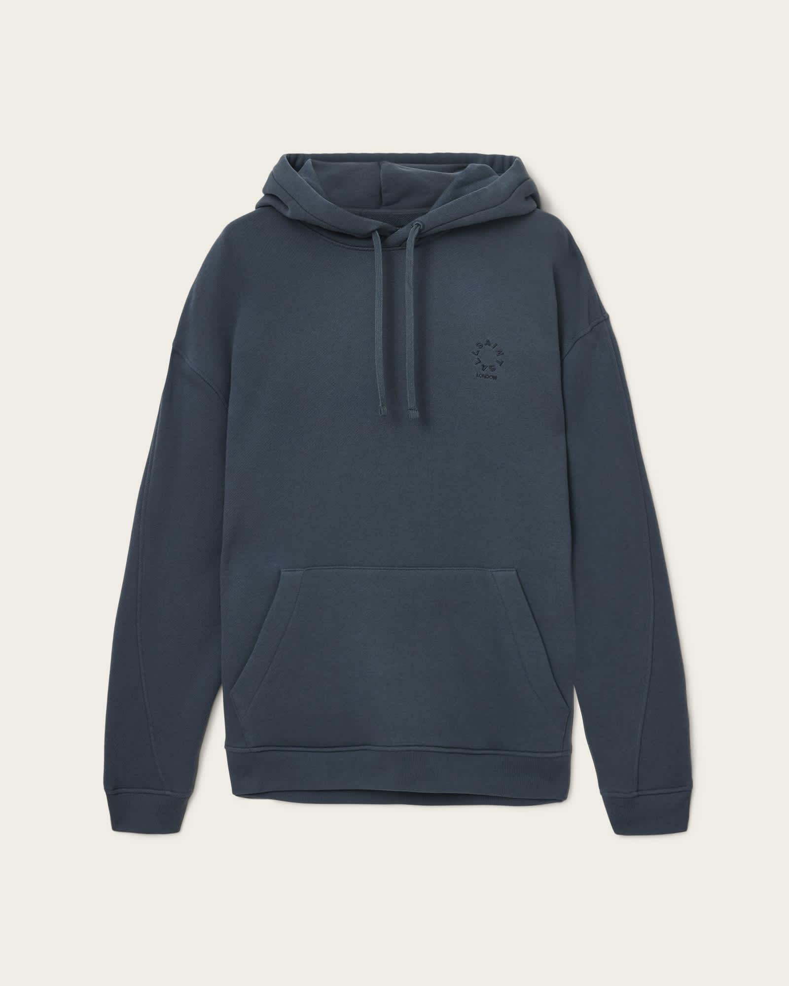 Haven Boxy Hoodie MOONSTONE BLUE | ALLSAINTS US Product Image
