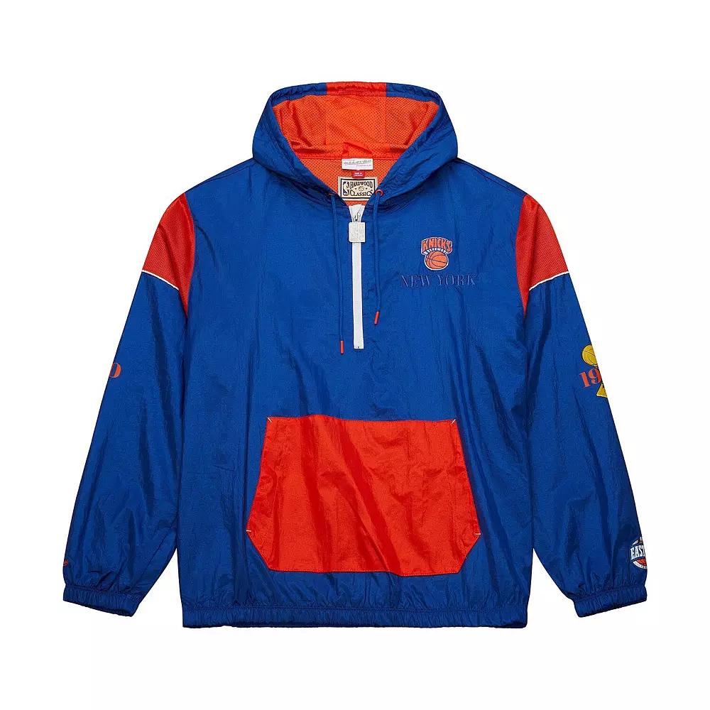 Unisex Mitchell & Ness  Blue New York Knicks Hardwood Classics Team OG 3.0 Anorak Half-Zip Windbreaker Jacket, Adult Unisex, Size: 3XL Product Image