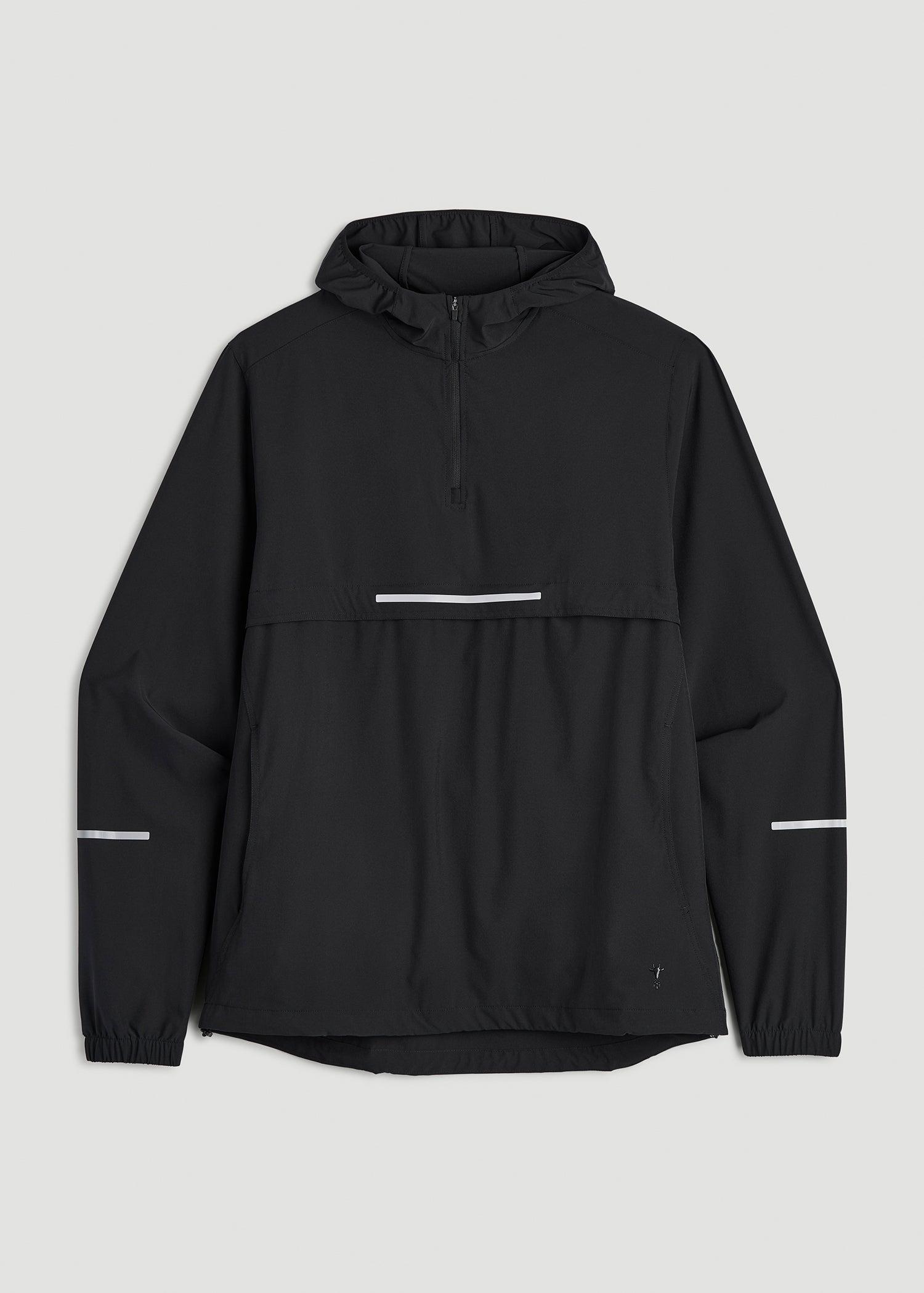 Featherweight Packable Anorak for Tall Men in Black Male Product Image