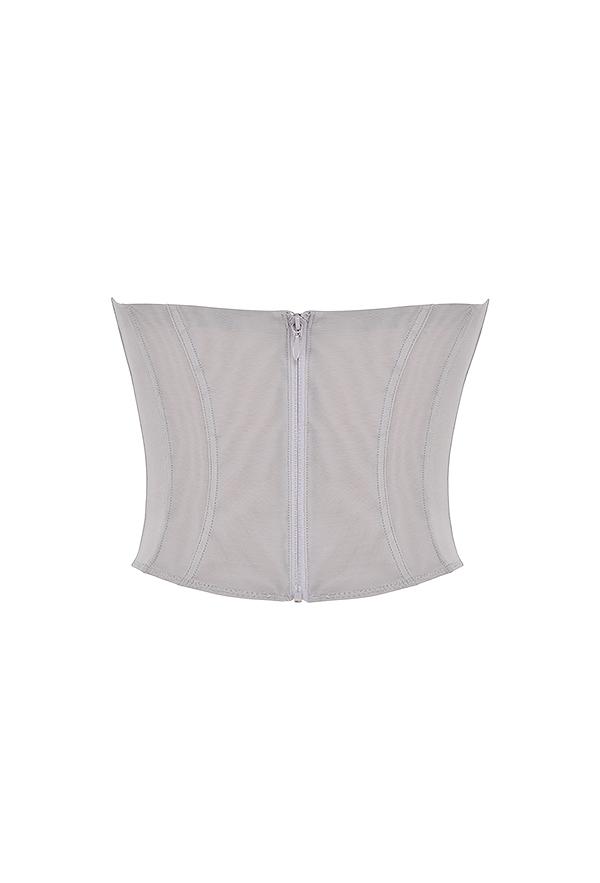 Demi  grey underwired corset Product Image