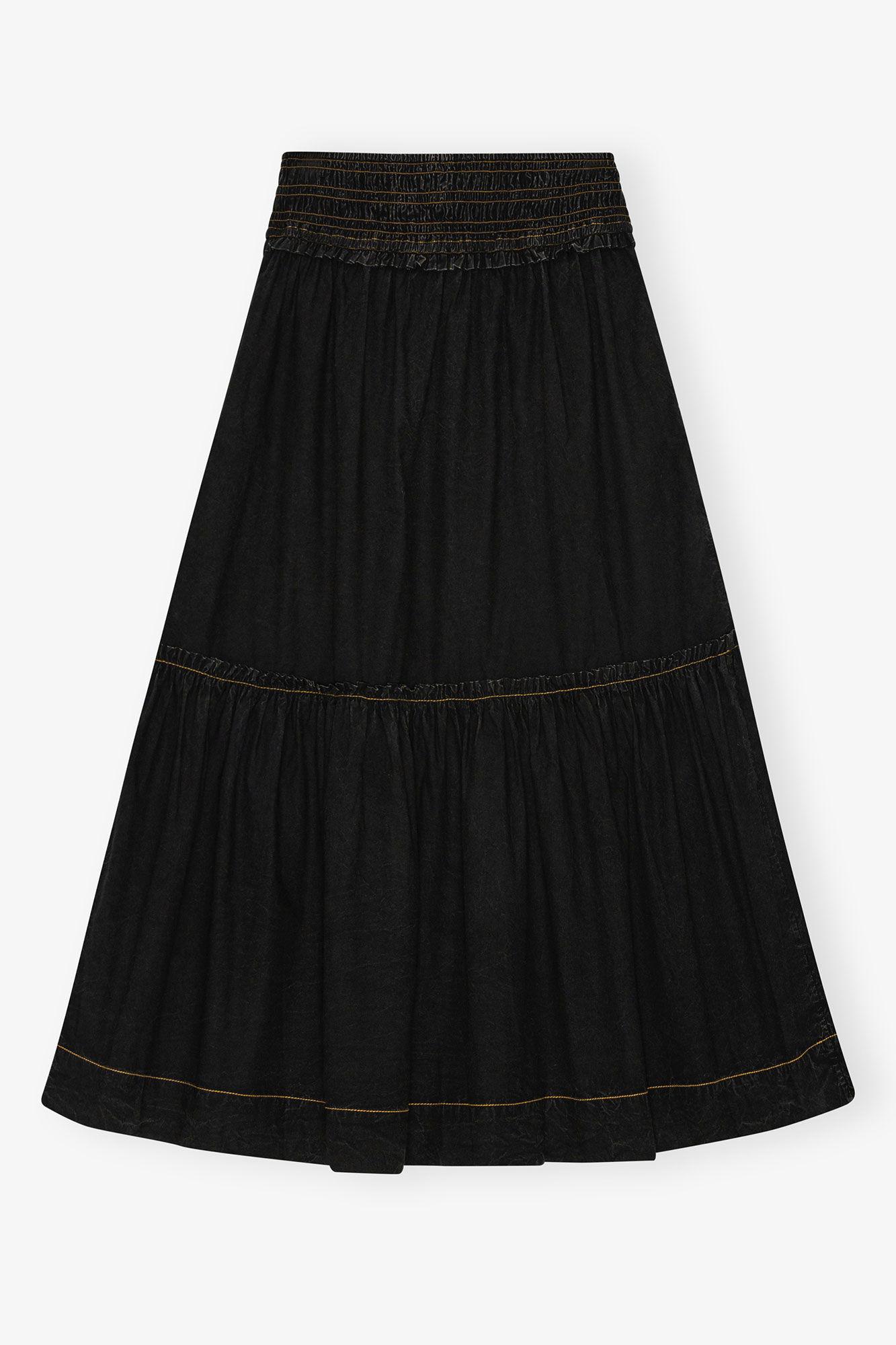 Black Washed Smock Skirt Product Image