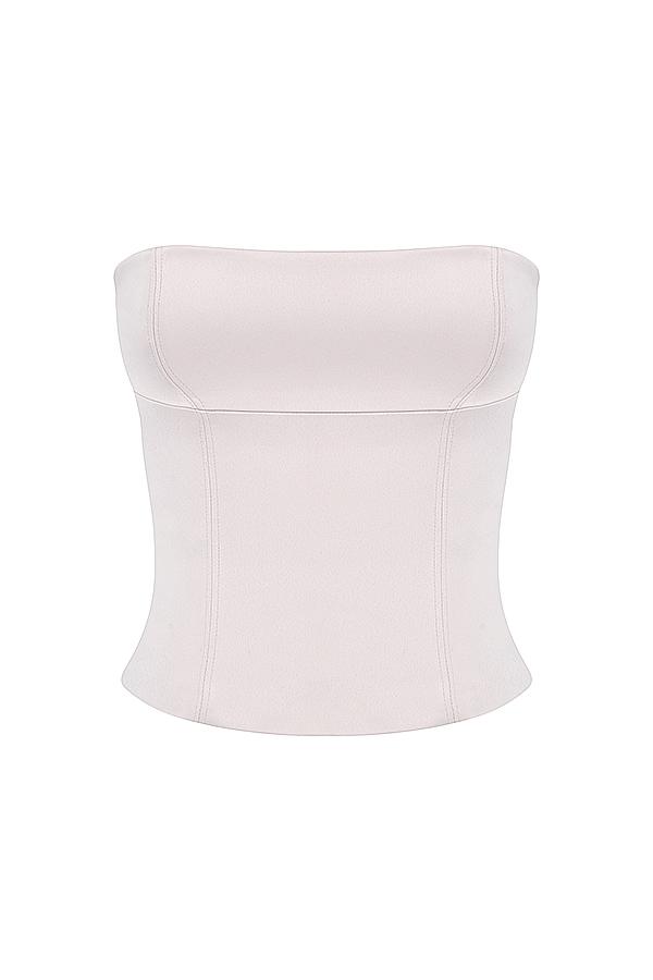 Angelica  crystal satin strapless corset Product Image