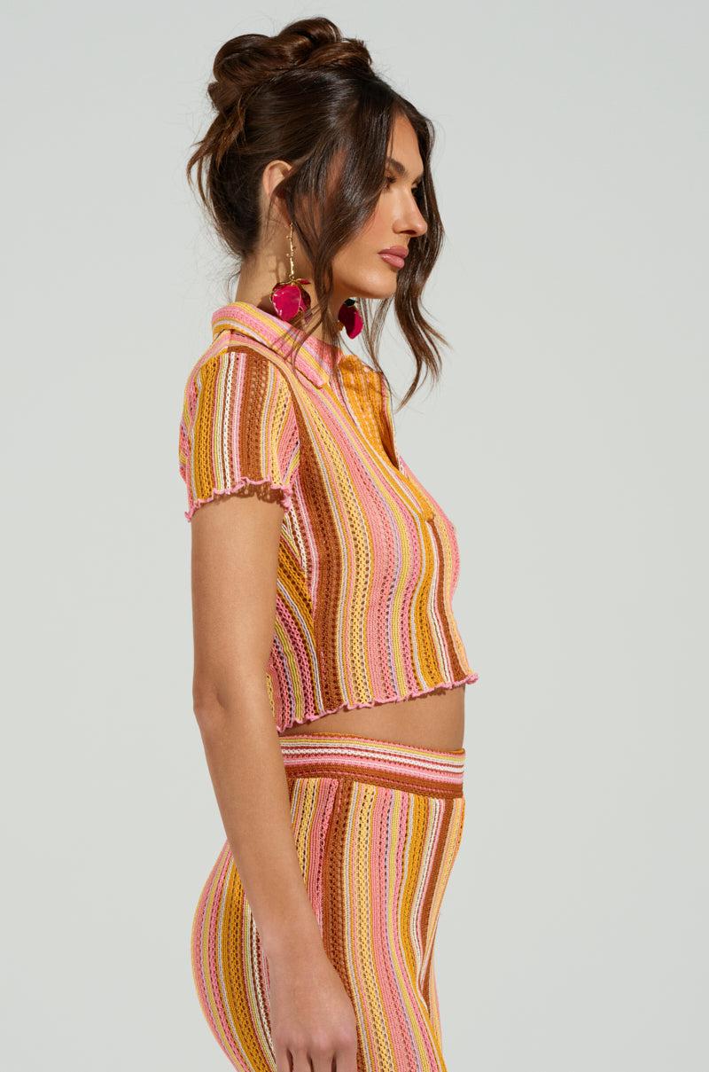 PALOMA KNIT COLLARED TOP Product Image