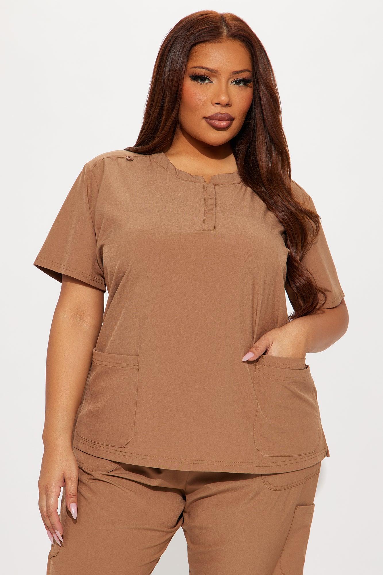 Daily Clock In 4 Way Stretch Uniform Scrub Jogger Set - Chocolate Product Image