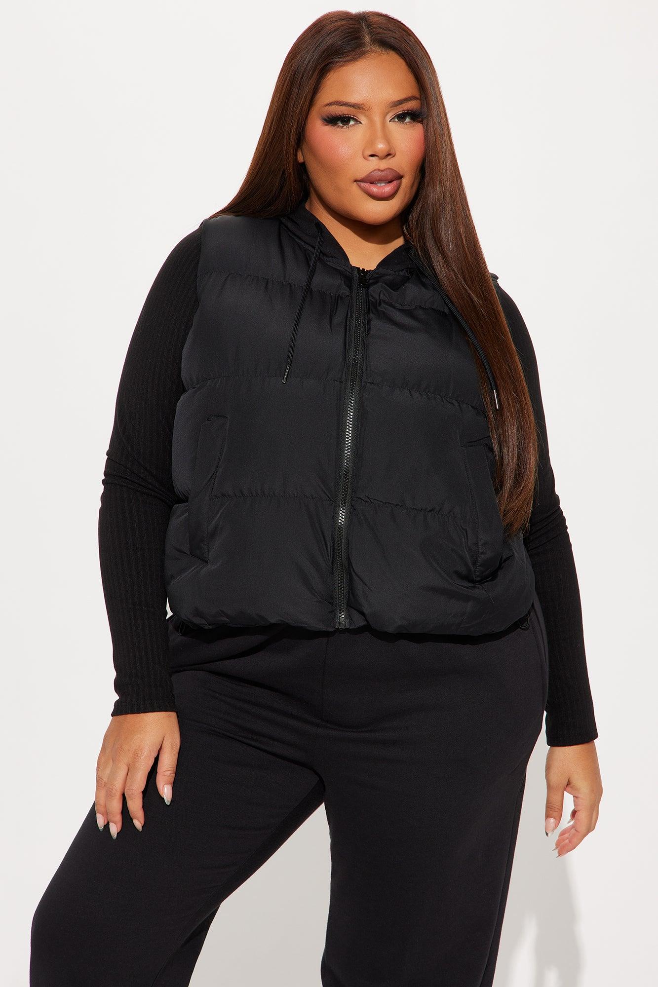 Out And About Puffer Vest Set - Black Product Image