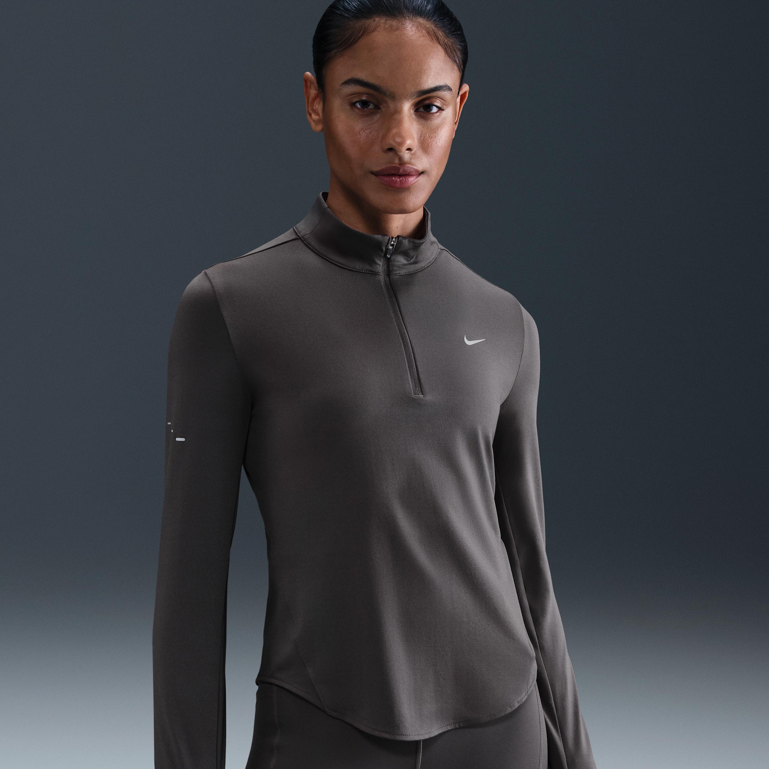 Nike Womens Swift Dri-FIT UV 1/4-Zip Running Top | HQ0499-036 Product Image