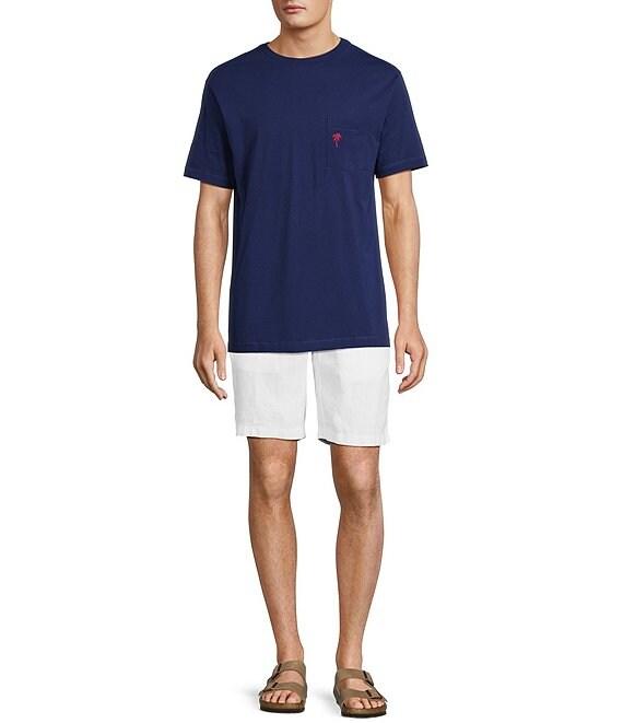 Caribbean Flat Front Linen 9#double; Inseam Shorts Product Image