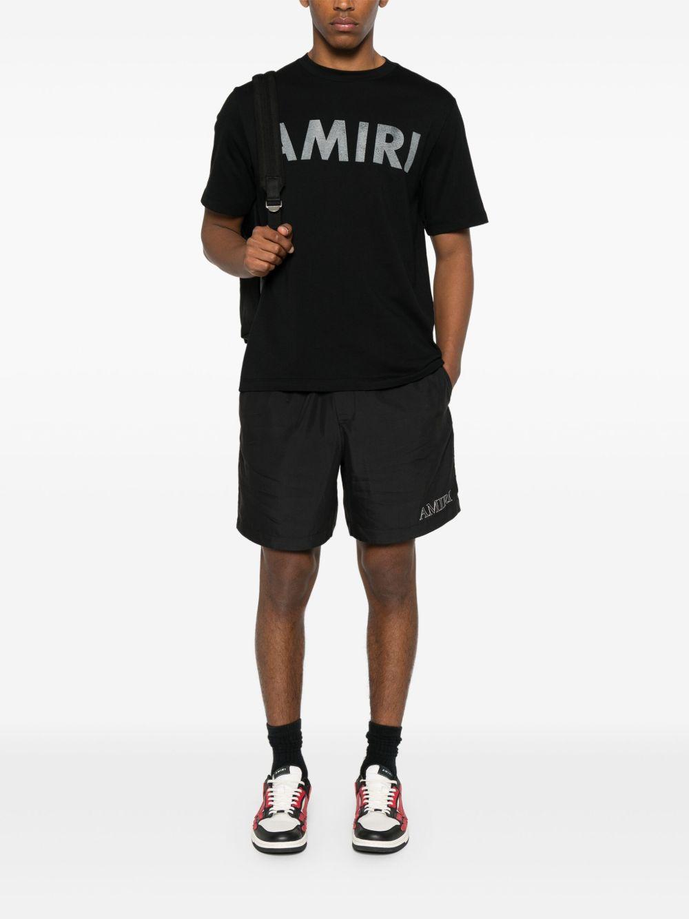 AMIRI Black Cotton T-shirt With Bold Logo Statement Product Image