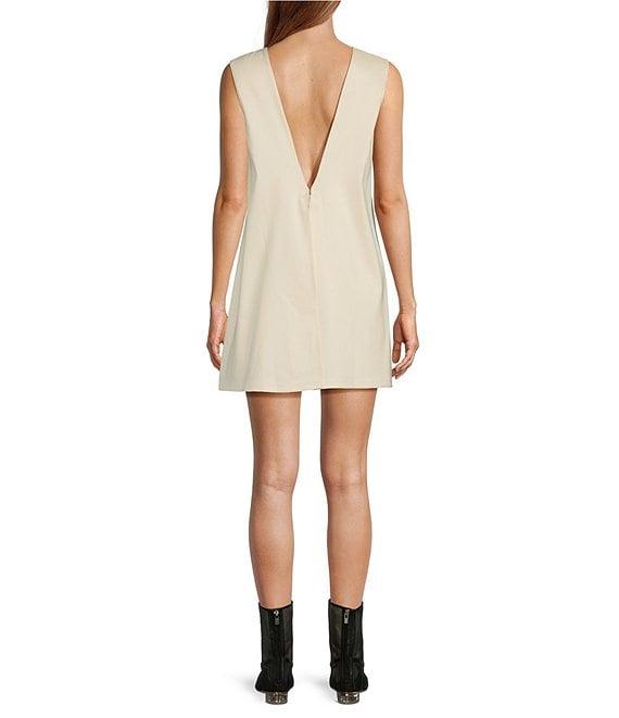 Antonio Melani x Elizabeth Damrich Good Day V-Neck Sleeveless Mesh Detail Shift Dress Product Image