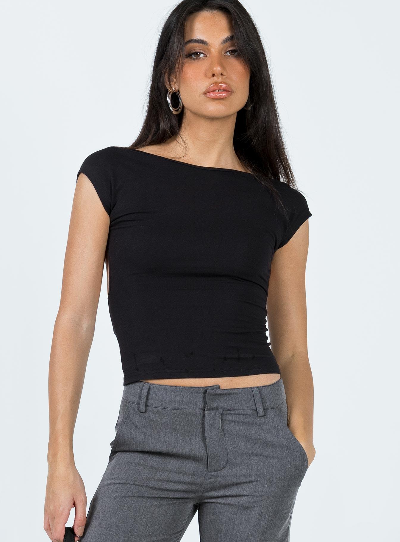 Rosalinda Top Black Lower Impact Product Image