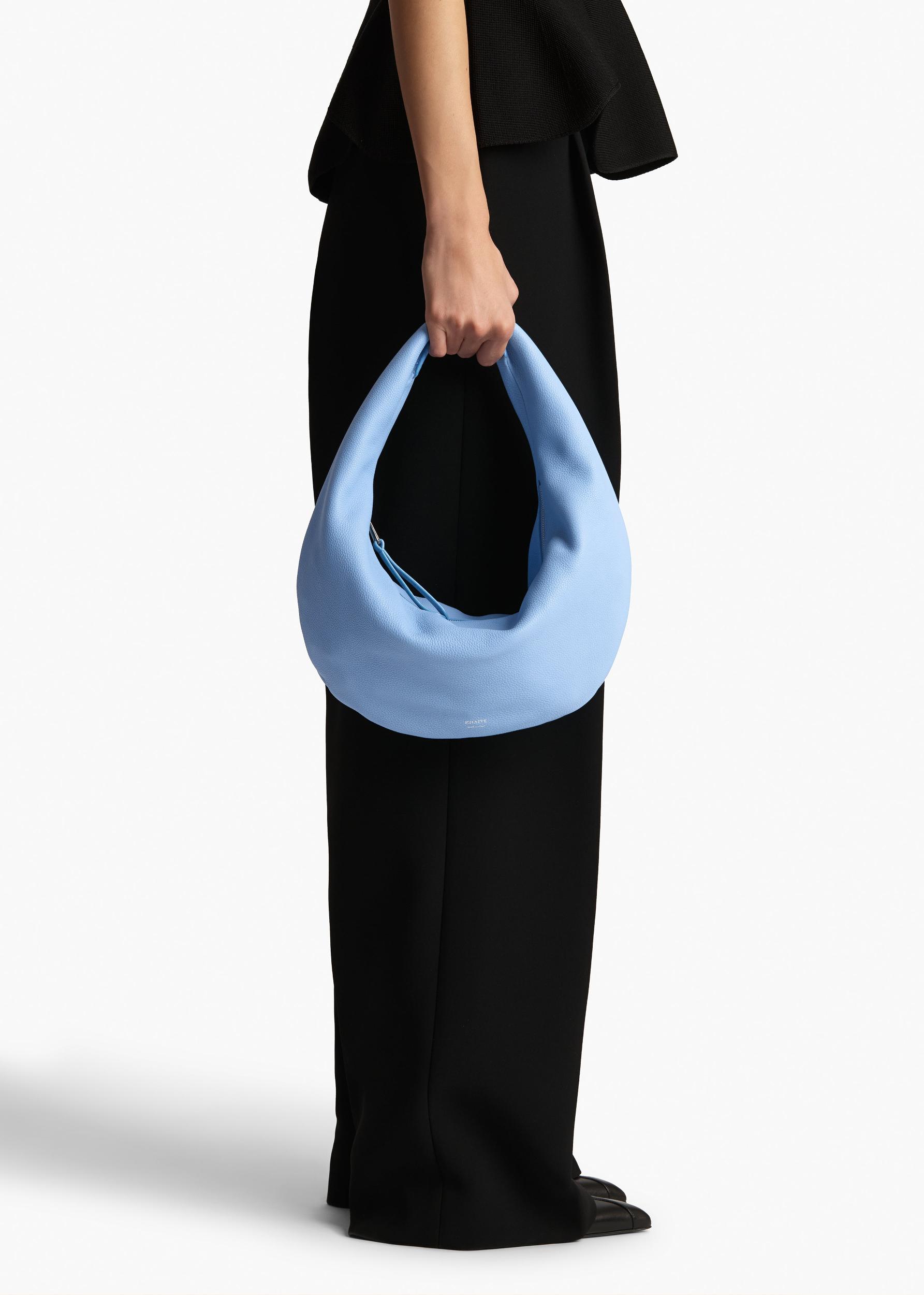 Medium Olivia Hobo in Sky Blue Pebbled Leather Product Image