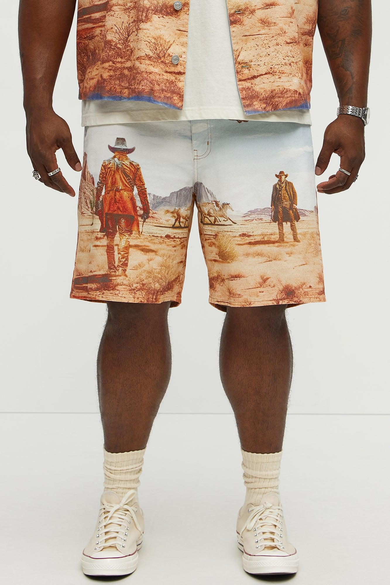 Stand Off Relaxed Denim Shorts - Multi Color Product Image