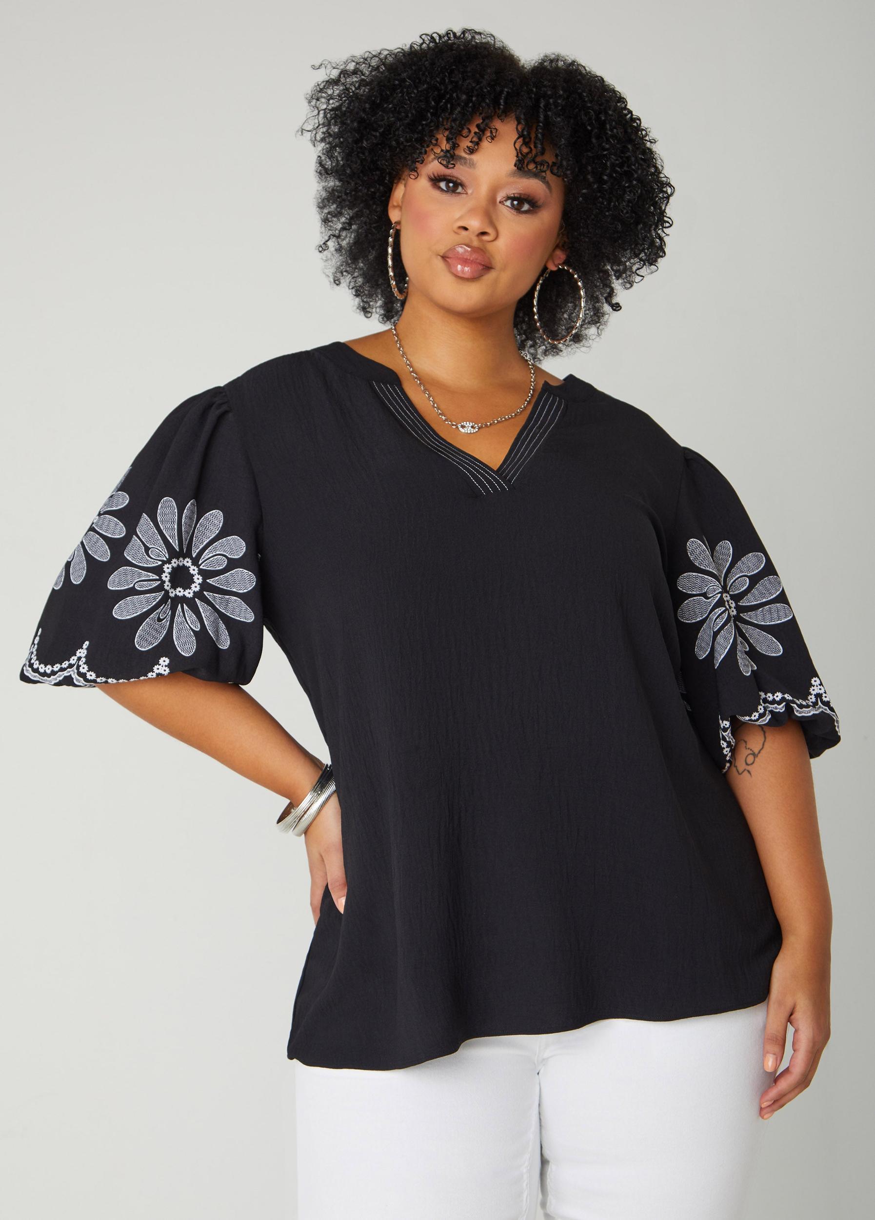 Floral Balloon Sleeve Blouse Product Image