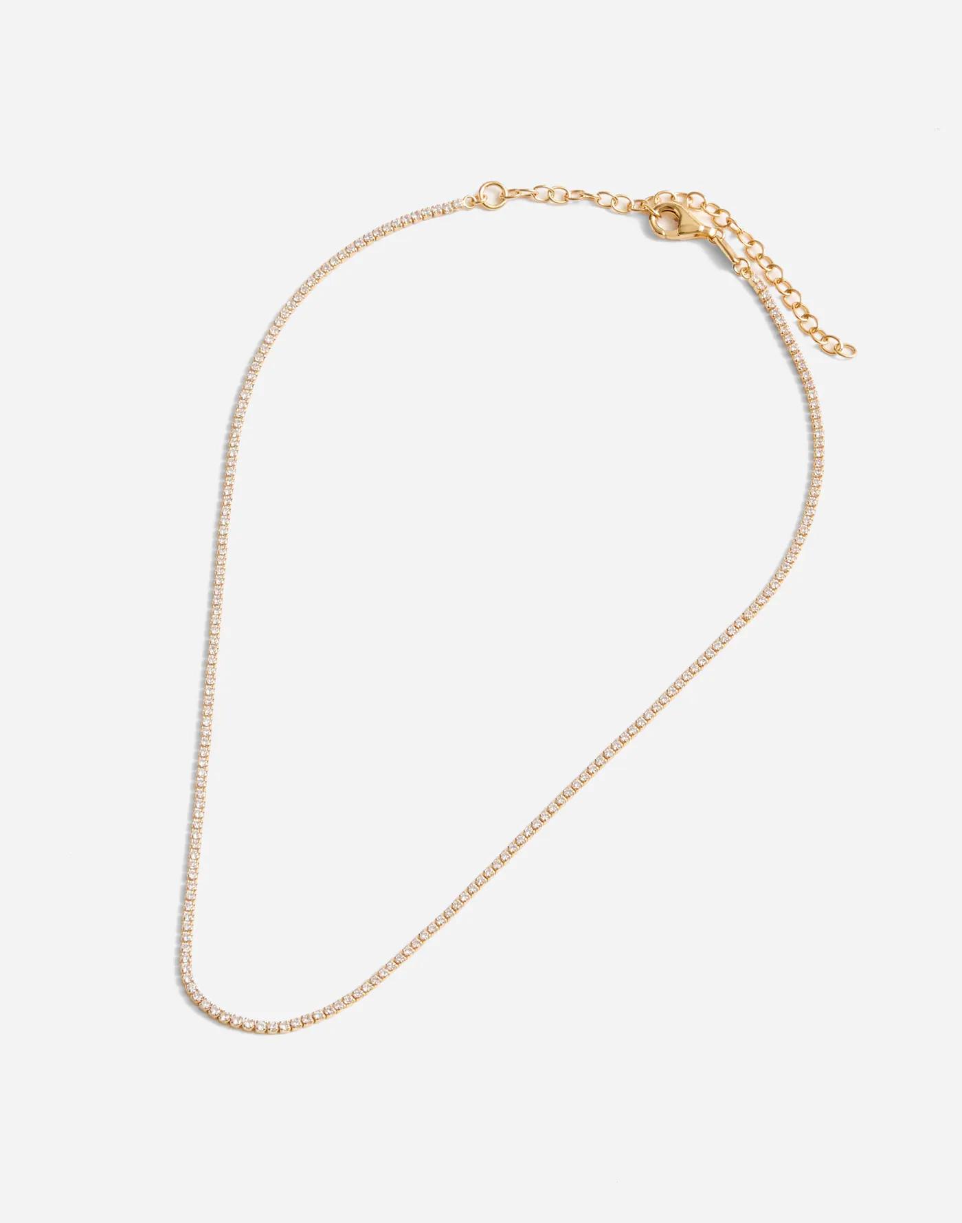 Demi-Fine Crystal Tennis Necklace Product Image