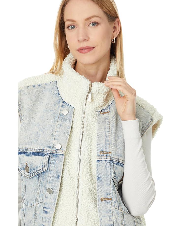 Oversized Faux Suede and Sherpa Trucker Jacket Product Image