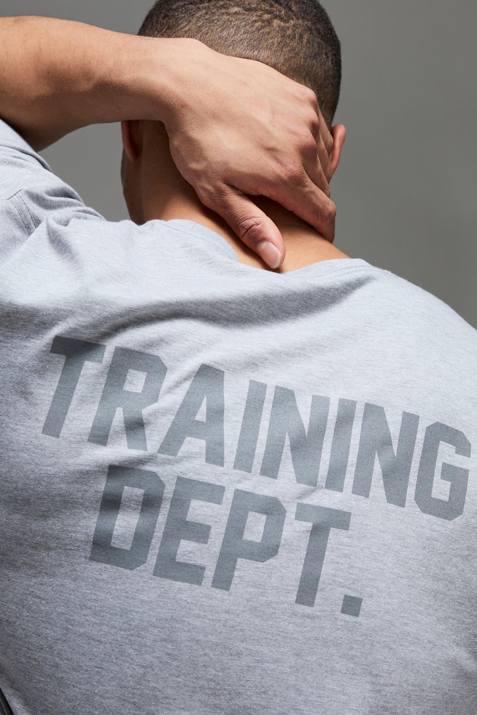 Man Active Training Dept Oversized T-shirt | boohooMAN USA Product Image