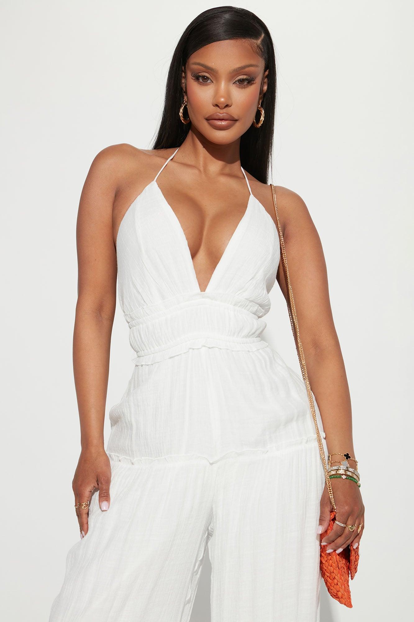Gianna Gauze Jumpsuit - White Product Image
