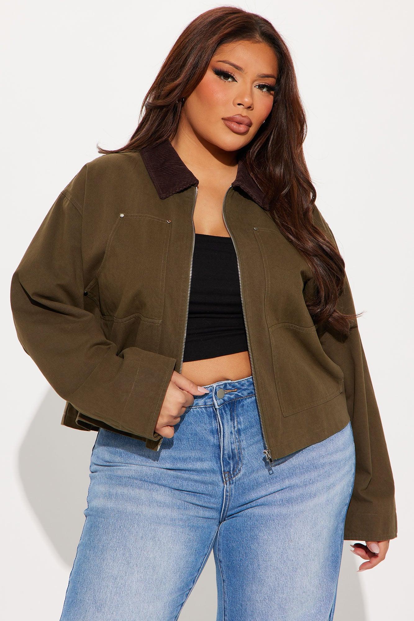 Joelle Barn Jacket - Olive Female Product Image