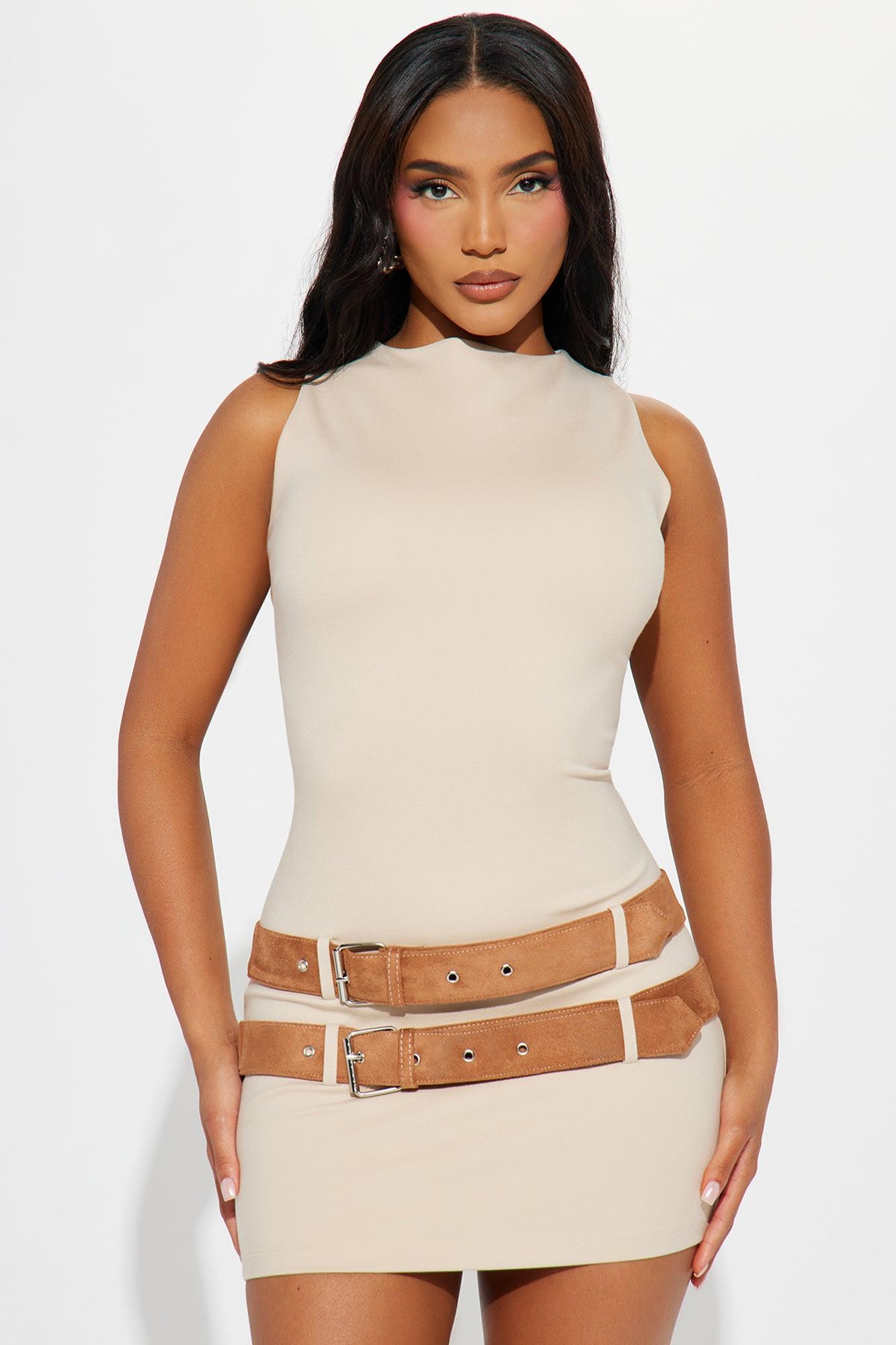 Rover Micro Mini Dress - Tan Product Image