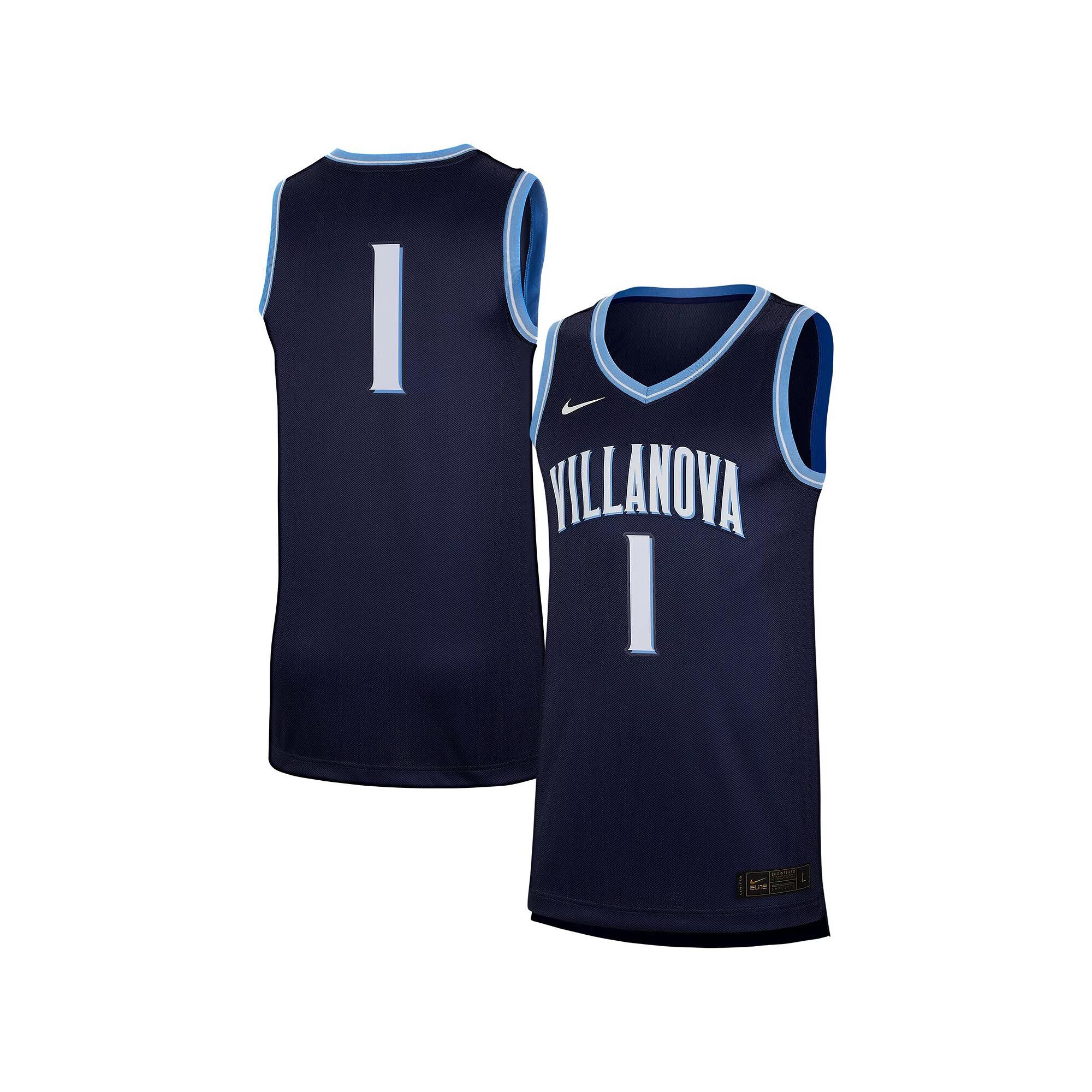Men's Nike #1 Navy Villanova Wildcats Replica Jersey, Size: XL, Blue Product Image