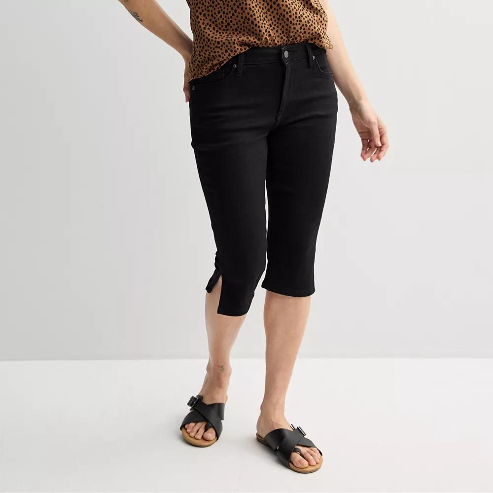 Women's Sonoma Goods For Life® Mid Rise Capris, Size: 10 Regular, Black Product Image