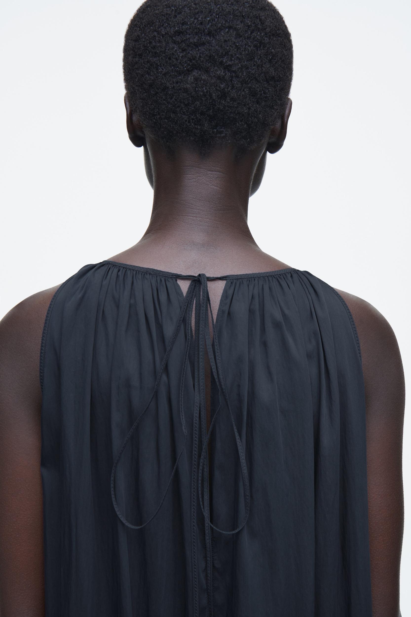 GATHERED HALTERNECK MAXI DRESS Product Image