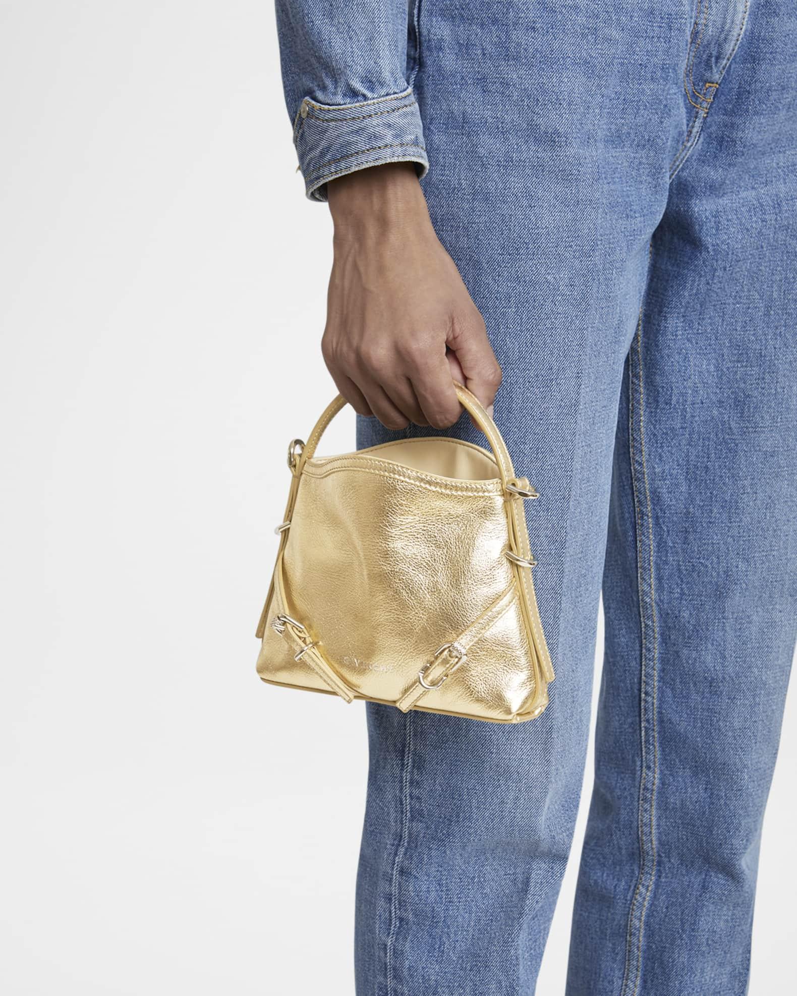 Voyou Nano Shoulder Bag in Metallic Leather  Product Image