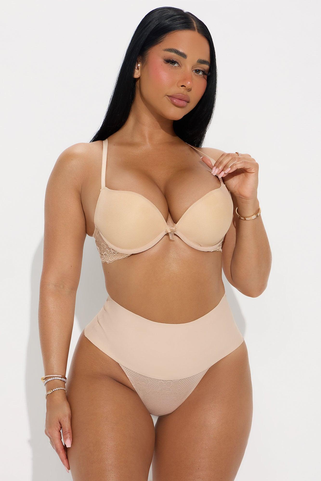 Laced Desire Light Control Shapewear Thong Panty  - Nude Product Image