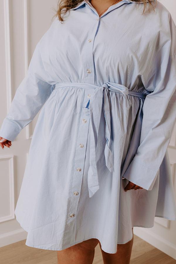 Feeling Social Button Down Mini Dress Curves Product Image